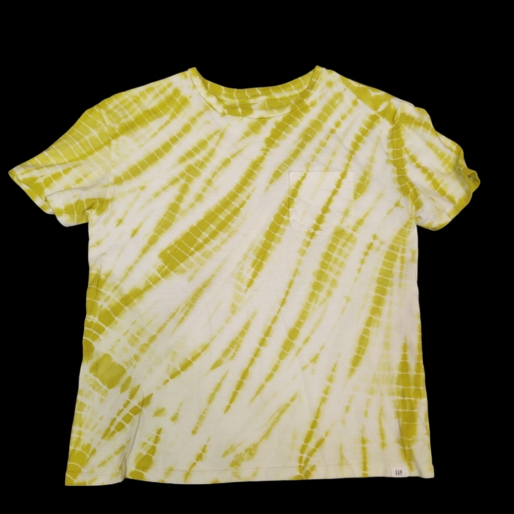 EUC GAP Boys Yellow Tie-Dye T-Shirt Size L